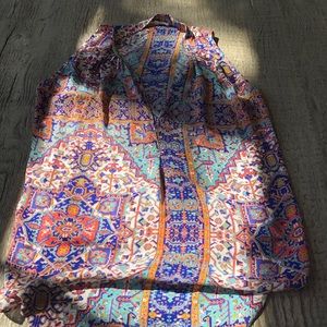 Olivacious flowy bohemian top sz m